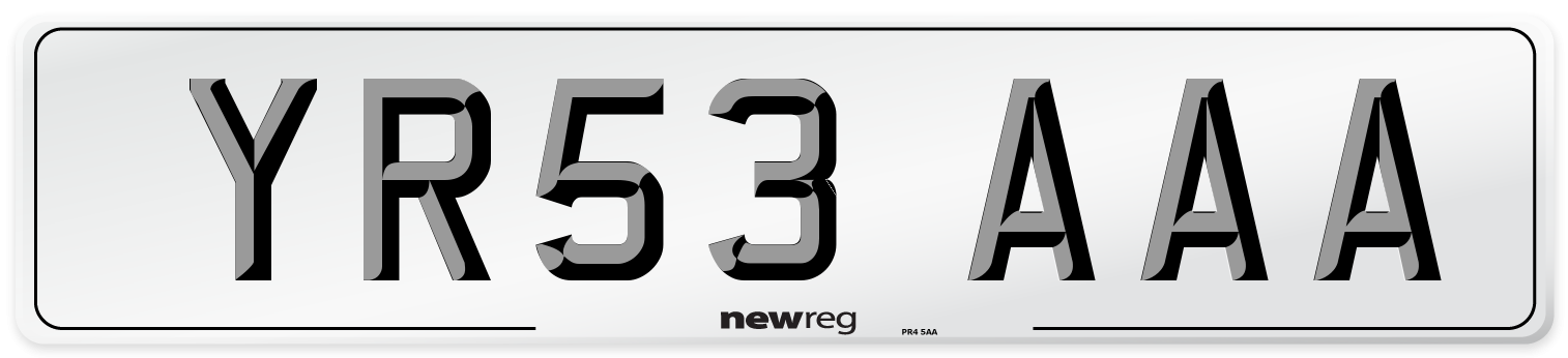 YR53 AAA Number Plate from New Reg